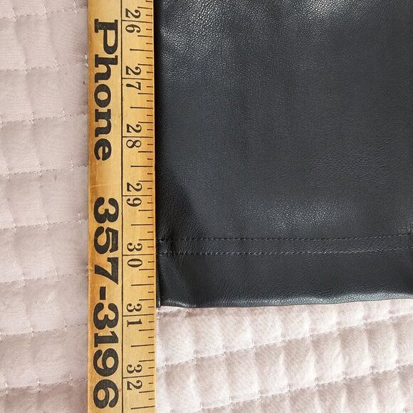 NEW WITH TAGS MONO B TOO COOL VEGAN LEATHER BLACK STRAIGHT PANTS SIZE M - Picture 15 of 15